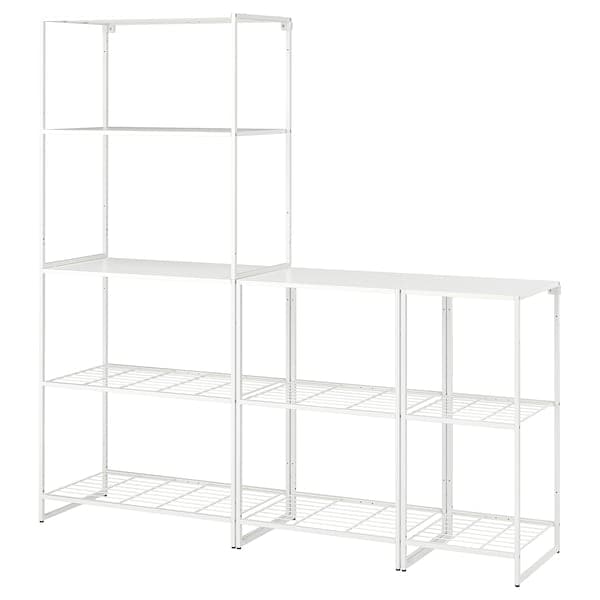 JOSTEIN - Shelving unit, in / outdoor / white,182x40x180 cm