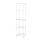 JOSTEIN - Shelving unit, in / outdoor / white metal wire,41x40x180 cm