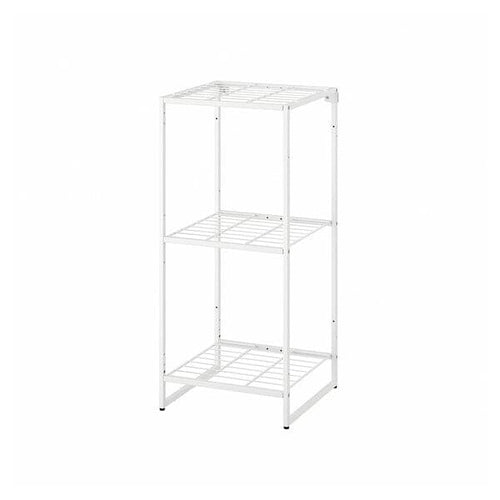 JOSTEIN - Shelving unit, in / outdoor / white metal wire,41x40x90 cm ,