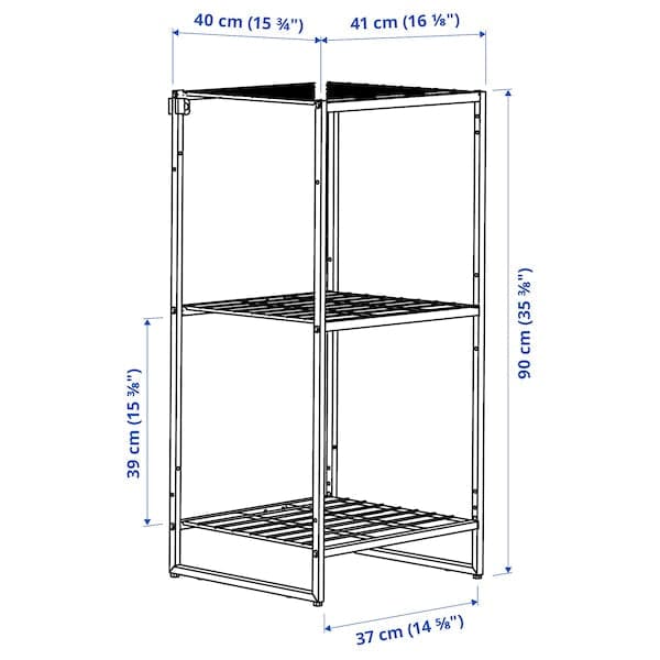 Ikea JOSTEIN - Shelving unit, in / outdoor / white metal wire,41x40x90 cm ,
