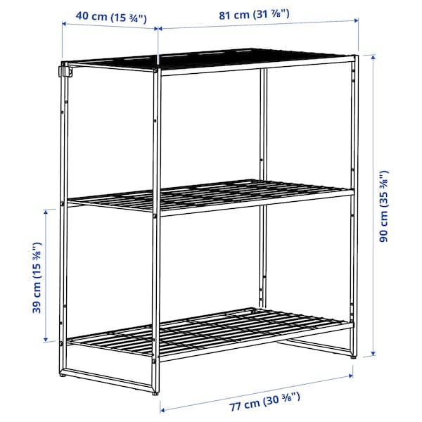 Ikea JOSTEIN - Shelving unit, in / outdoor / white metal wire,81x40x90 cm