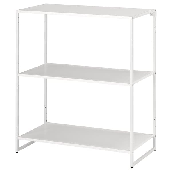 JOSTEIN - Shelving unit, in / outdoor / white metal,81x40x90 cm , 81x40x90 cm