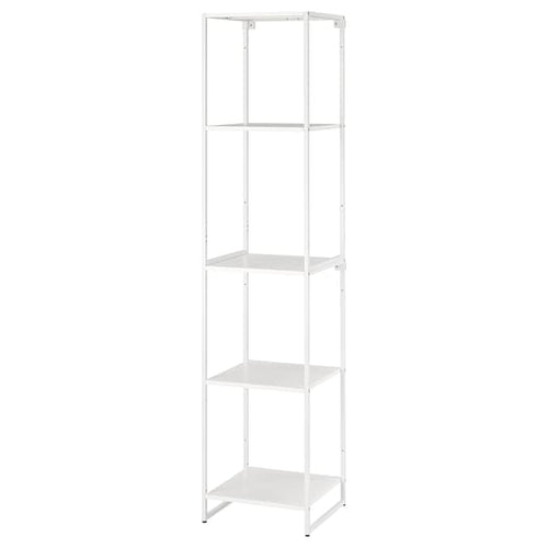 JOSTEIN - Shelving unit, in / outdoor / white metal,41x40x180 cm ,