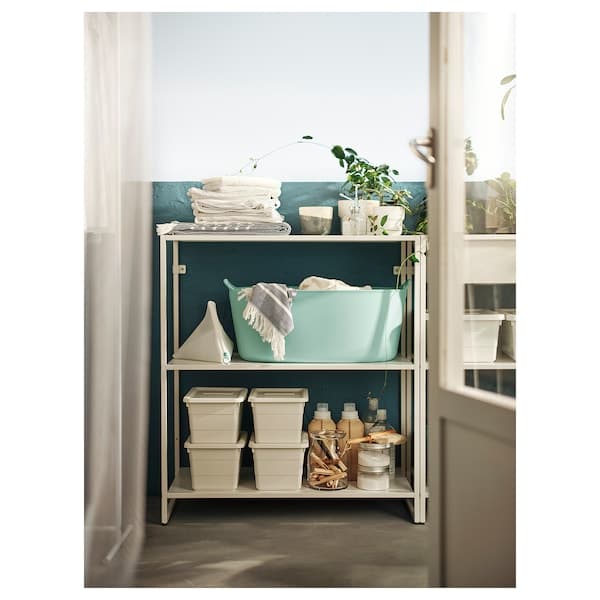 Ikea JOSTEIN - Shelving unit, in / outdoor / white metal,81x40x90 cm , 81x40x90 cm