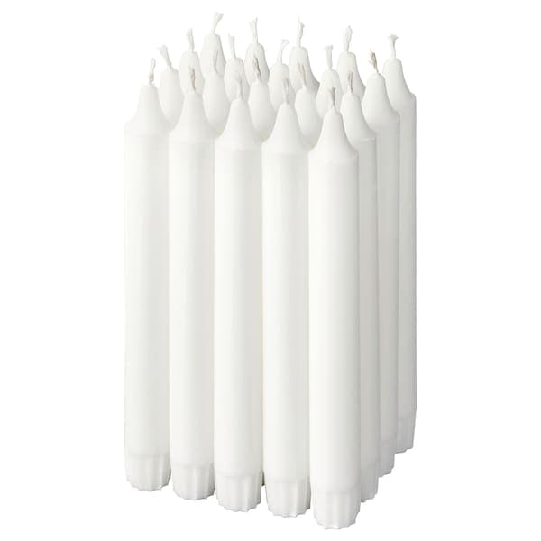 JUBLA - Unscented chandelier candle, white, 19 cm - best price from Maltashopper.com 60191916