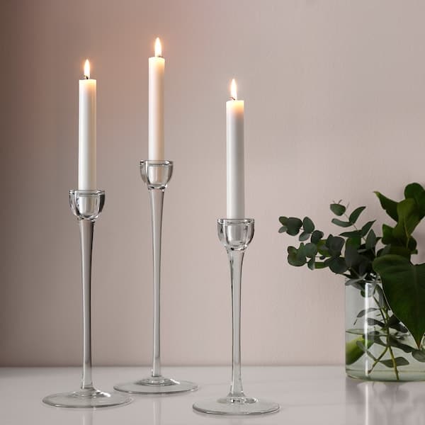 JUBLA - Unscented chandelier candle, white, 19 cm - best price from Maltashopper.com 60191916