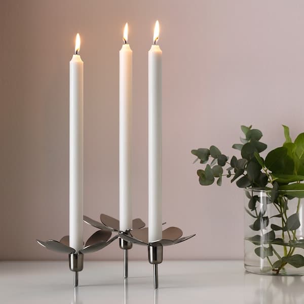 Ikea JUBLA - Unscented candle, white, 35 cm