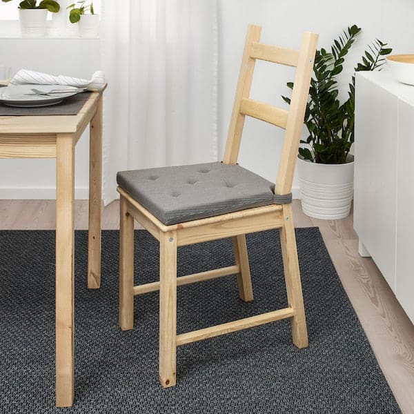 Ikea JUSTINA Chair cushion - grey 35/42x40x4.0 cm , 42/35x40x4 cm