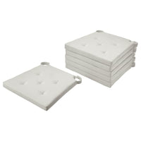 JUSTINA chair pad, natural, 42/35x40x4 cm, 6 pack