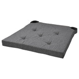 JUSTINA chair pad, black, 42/35x40x4 cm
