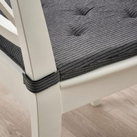 JUSTINA - Chair cushion, black, 42/35x40x4 cm - best price from Maltashopper.com 50545414