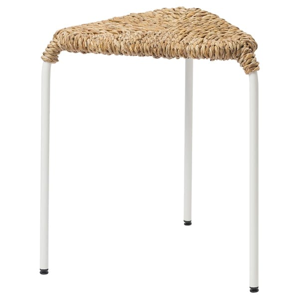 JUTEBODA - Stool, natural/white - best price from Maltashopper.com 30543741