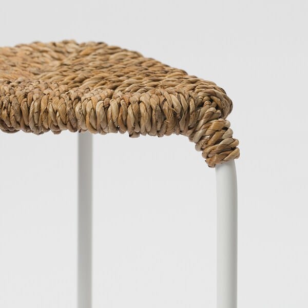 JUTEBODA - Stool, natural/white - best price from Maltashopper.com 30543741