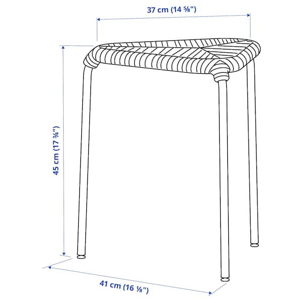 Ikea JUTEBODA - Stool, natural/white
