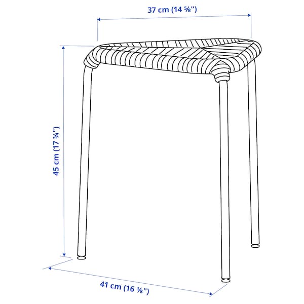 JUTEBODA - Stool, natural/white - Premium  from Ikea - Just €45.99! Shop now at Maltashopper.com