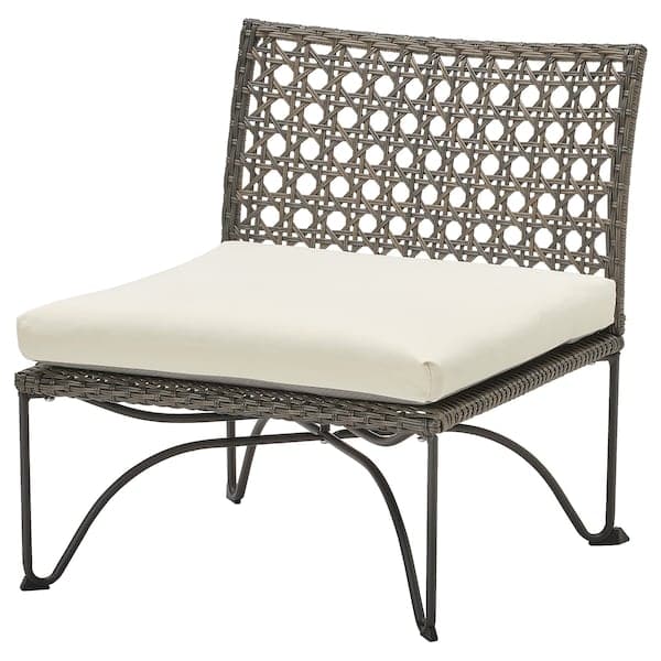 JUTHOLMEN Garden chair - dark grey/Kuddarna beige 65x73x71 cm , 65x73x71 cm - best price from Maltashopper.com 69385156
