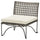 JUTHOLMEN easy chair, outdoor, dark grey/Kuddarna beige, 65x71x73 cm