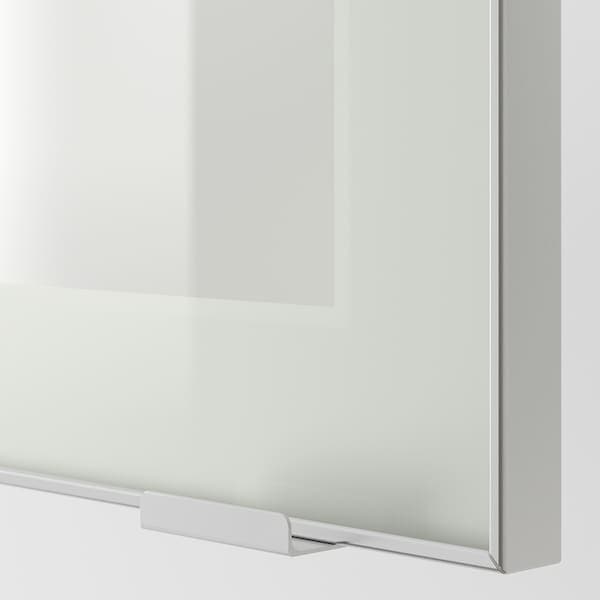 Ikea JUTIS - Glass door, frosted glass/aluminium ,
