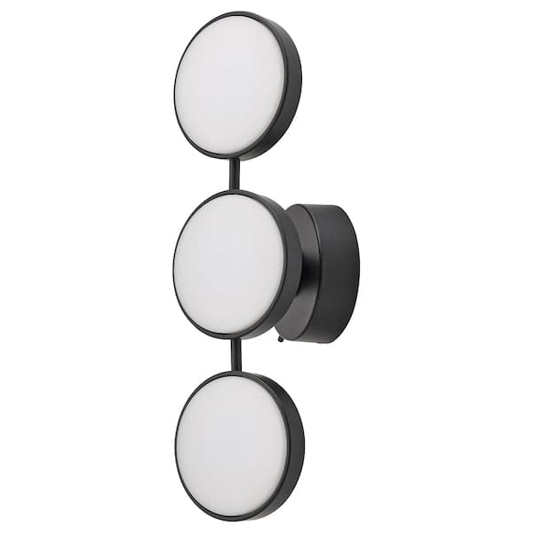 Ikea KABOMBA - LED wall lamp, adjustable light intensity matt/black, 47x14 cm