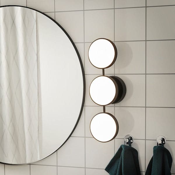 Ikea KABOMBA - LED wall lamp, adjustable light intensity matt/black, 47x14 cm