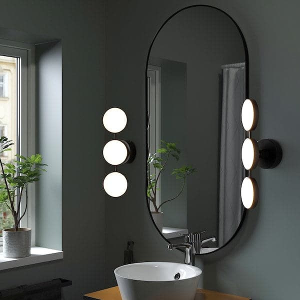 Ikea KABOMBA - LED wall lamp, adjustable light intensity matt/black, 47x14 cm