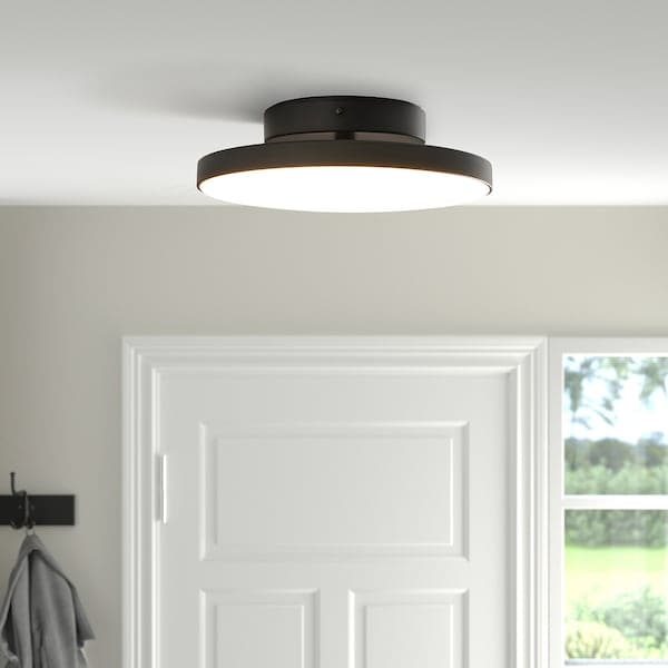 Ikea KABOMBA - LED ceiling light, matt/black, 36 cm , 36 cm