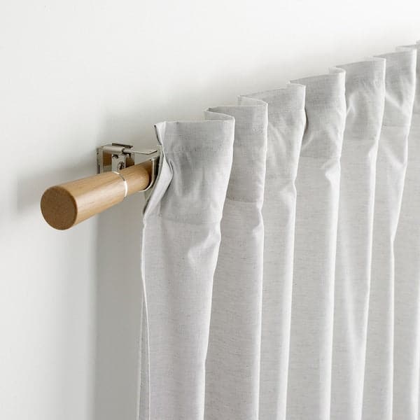 Ikea KÄGELKAKTUS - Curtain rod set, oak effect, 120-210 cm 28 mm