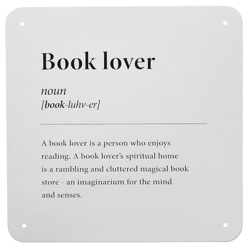 KÄNGSLEBODA wall decoration, book lover, 20x20 cm