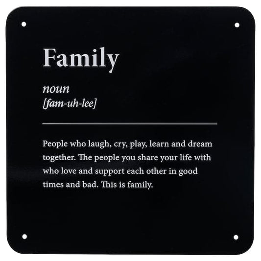 Ikea KÄNGSLEBODA - Wall decoration, family, 20x20 cm