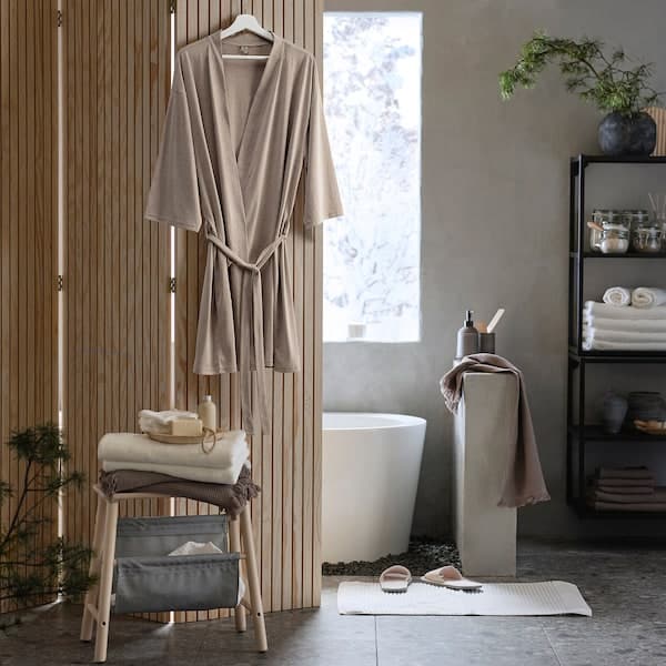 Ikea KÄRRFIBBLA - Accappatoio, beige, S/M ,