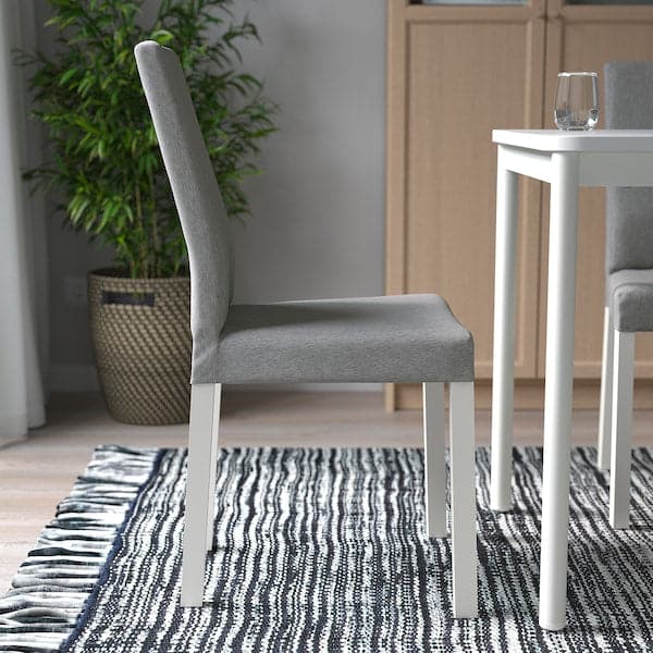 Ikea KÄTTIL Chair - white/Knisa light grey ,