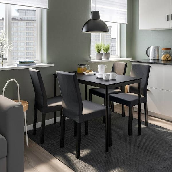 KÄTTIL Chair - black/Knisa dark grey , - best price from Maltashopper.com 40500345