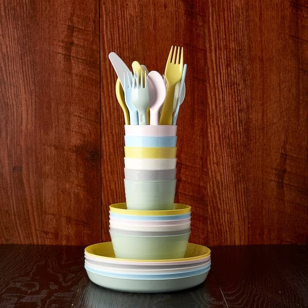 Ikea KALAS - 18-piece cutlery set, mixed colours