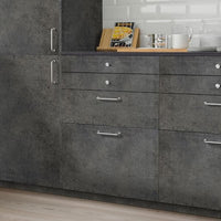 KALHYTTAN Drawer front - dark grey cement effect 40x20 cm , 40x20 cm - best price from Maltashopper.com 40505692