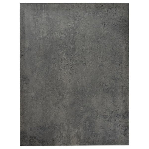 KALHYTTAN Side panel - dark grey with concrete effect 62x80 cm , 62x80 cm