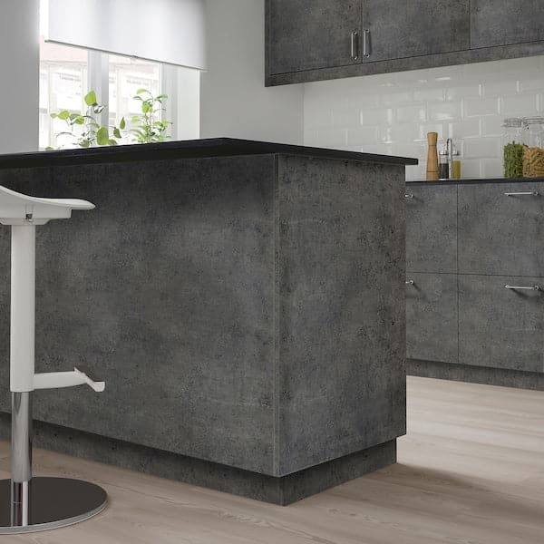 KALHYTTAN Side panel - dark grey with concrete effect 62x80 cm , 62x80 cm - best price from Maltashopper.com 30505720