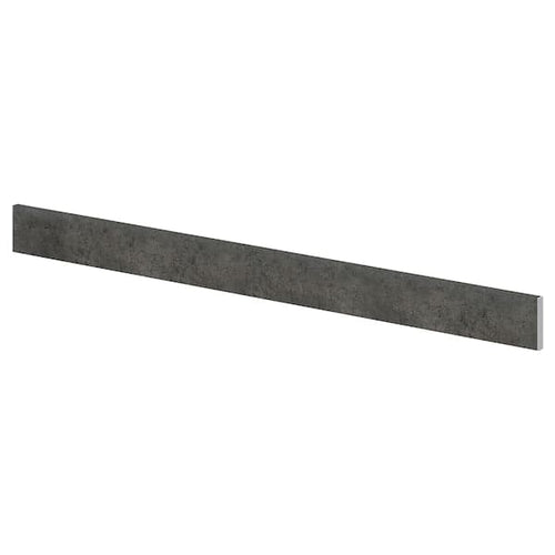 KALHYTTAN Plinth - dark grey cement effect 220x8 cm , 220x8 cm