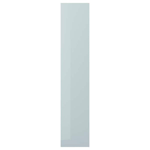 KALLARP - Door, high-gloss light grey-blue, 40x200 cm