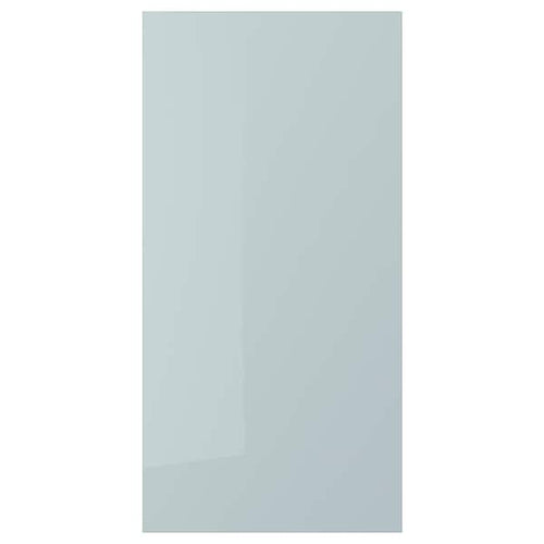 KALLARP - Door, high-gloss light grey-blue, 40x80 cm
