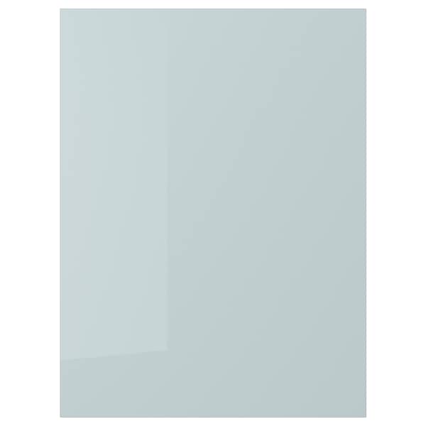 KALLARP - Door, high-gloss light grey-blue, 60x80 cm