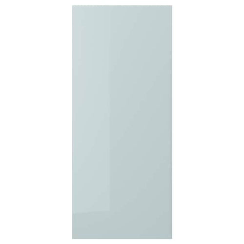 KALLARP - Door, high-gloss light grey-blue, 60x140 cm