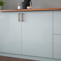 KALLARP - Door, high-gloss light grey-blue, 60x200 cm - best price from Maltashopper.com 20520151