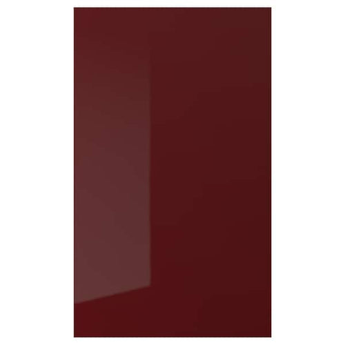 KALLARP - Door, high-gloss dark red-brown, 60x100 cm