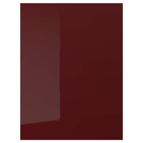 KALLARP - Door, high-gloss dark red-brown, 60x80 cm