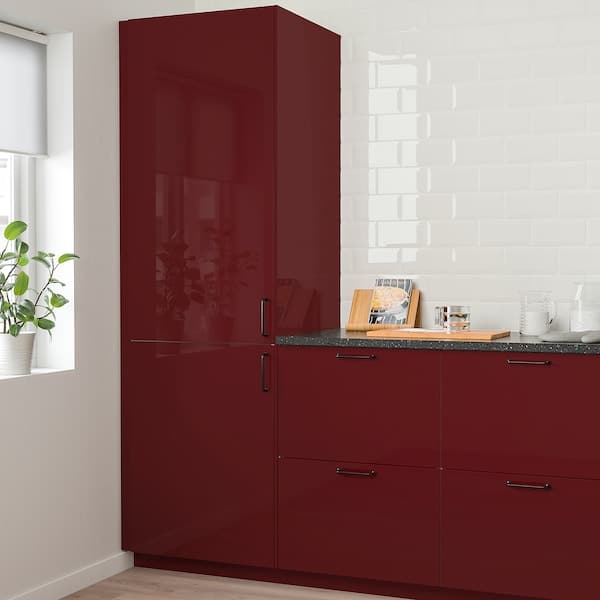 KALLARP - Door, high-gloss dark red-brown, 40x40 cm - best price from Maltashopper.com 60428283