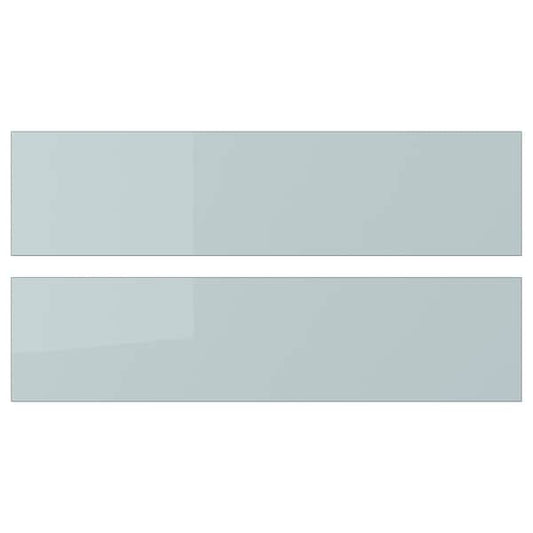 Ikea KALLARP - Drawer front, high-gloss light grey-blue, 40x10 cm