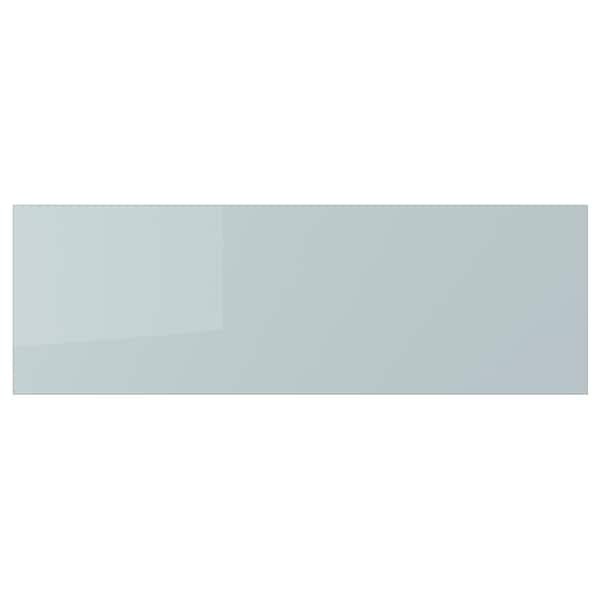 KALLARP - Drawer front, high-gloss light grey-blue, 60x20 cm - best price from Maltashopper.com 10520161