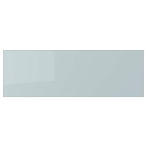 KALLARP - Drawer front, high-gloss light grey-blue, 60x20 cm