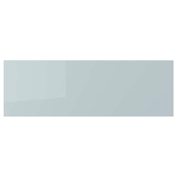 KALLARP - Drawer front, high-gloss light grey-blue, 60x20 cm