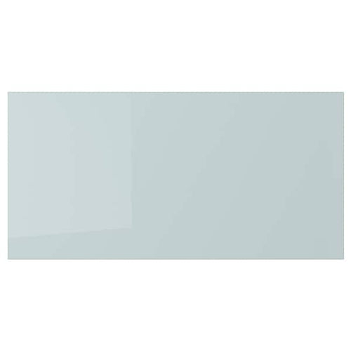 KALLARP drawer front, high-gloss light grey-blue